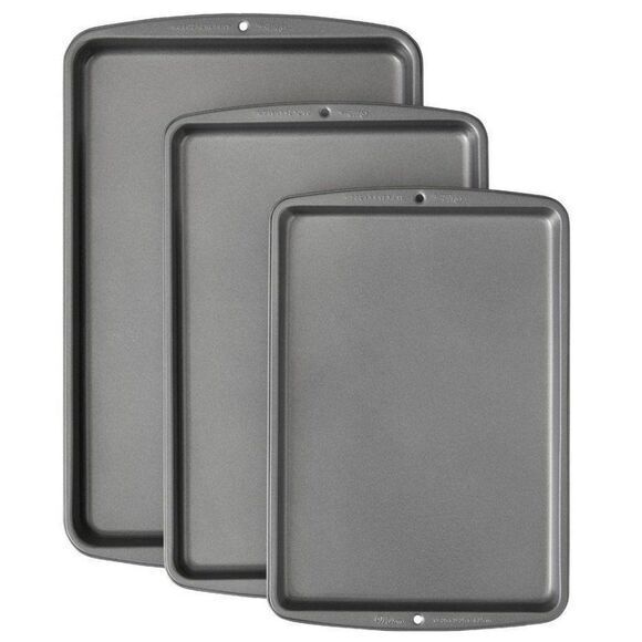 3 Piece Bake Non-Stick Baking Pan Set New Kitchen‎ - Picture 2 of 4